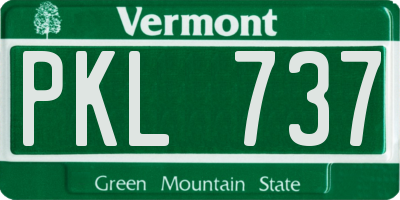 VT license plate PKL737