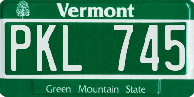 VT license plate PKL745