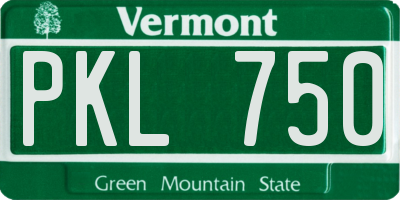 VT license plate PKL750