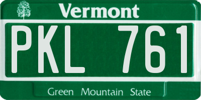 VT license plate PKL761