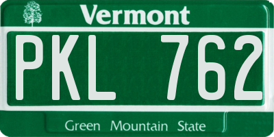VT license plate PKL762