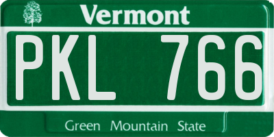 VT license plate PKL766