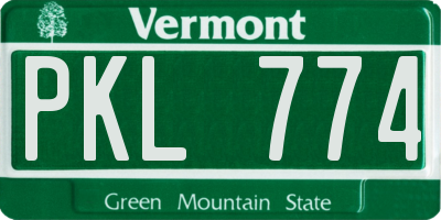 VT license plate PKL774