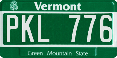 VT license plate PKL776