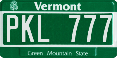 VT license plate PKL777