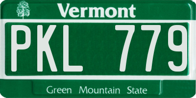 VT license plate PKL779