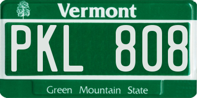 VT license plate PKL808