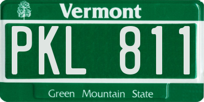 VT license plate PKL811