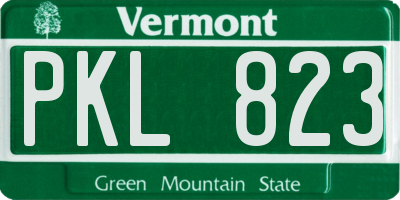 VT license plate PKL823