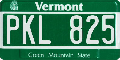 VT license plate PKL825