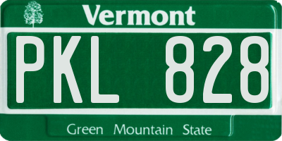 VT license plate PKL828