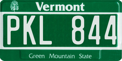 VT license plate PKL844