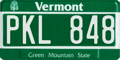 VT license plate PKL848