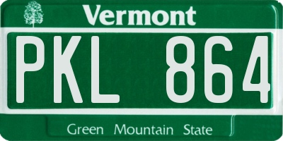 VT license plate PKL864