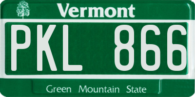 VT license plate PKL866