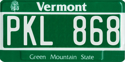 VT license plate PKL868