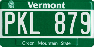 VT license plate PKL879