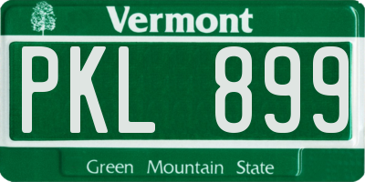 VT license plate PKL899