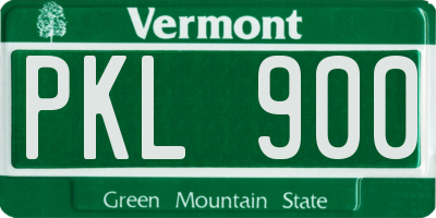 VT license plate PKL900