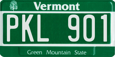 VT license plate PKL901
