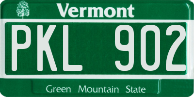 VT license plate PKL902