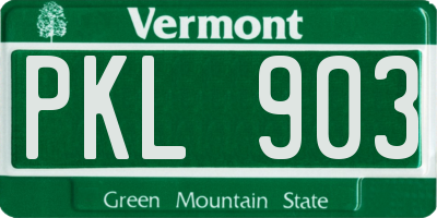 VT license plate PKL903