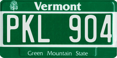 VT license plate PKL904