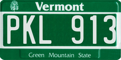 VT license plate PKL913