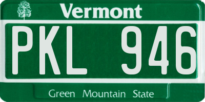 VT license plate PKL946