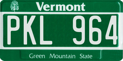 VT license plate PKL964