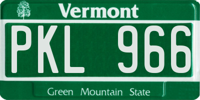 VT license plate PKL966