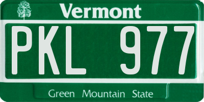 VT license plate PKL977