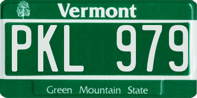 VT license plate PKL979