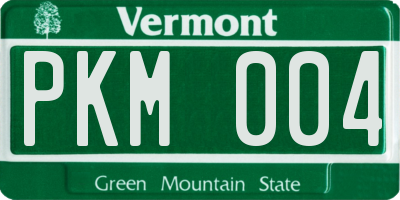 VT license plate PKM004