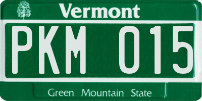 VT license plate PKM015