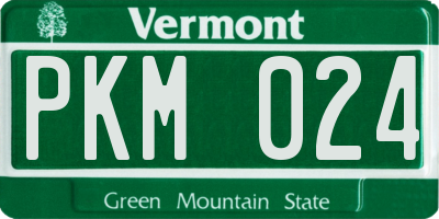 VT license plate PKM024