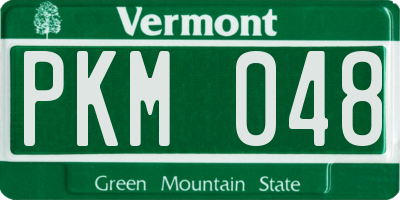 VT license plate PKM048