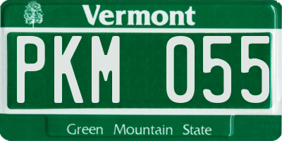 VT license plate PKM055