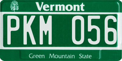 VT license plate PKM056