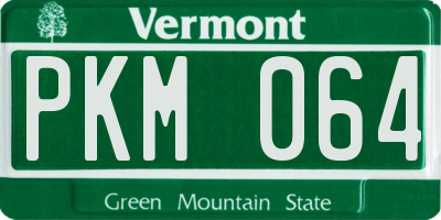 VT license plate PKM064