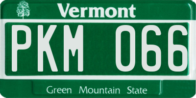 VT license plate PKM066