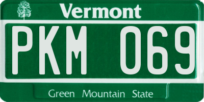 VT license plate PKM069