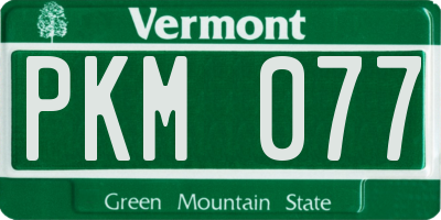 VT license plate PKM077