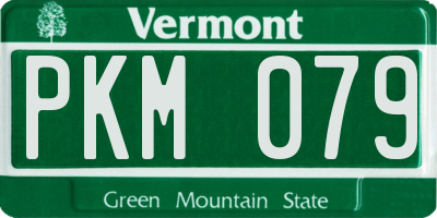 VT license plate PKM079