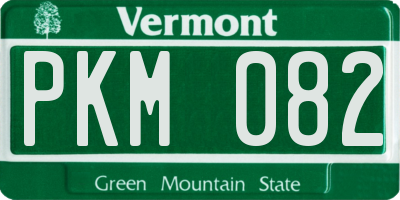 VT license plate PKM082