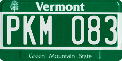 VT license plate PKM083