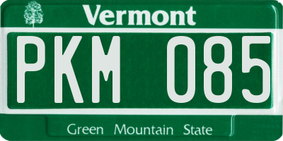 VT license plate PKM085