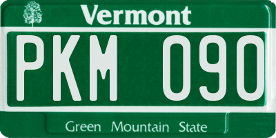 VT license plate PKM090