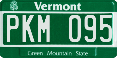 VT license plate PKM095