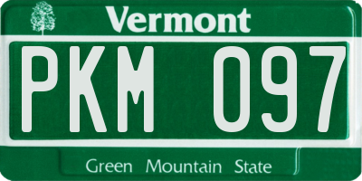 VT license plate PKM097